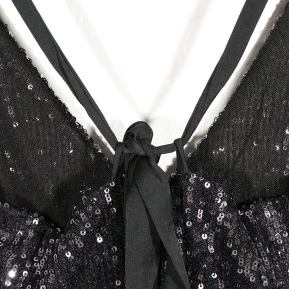 NWT Free People X Revolve Gold Rush Mini Dress in Black Size XS - Picture 6 of 10